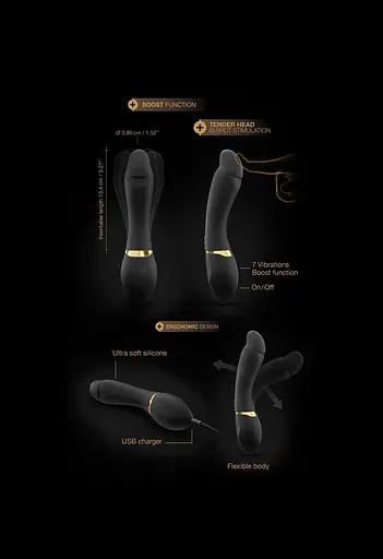 Вібратор Dorcel Tender Spot 20.5 см чорний - фото 8