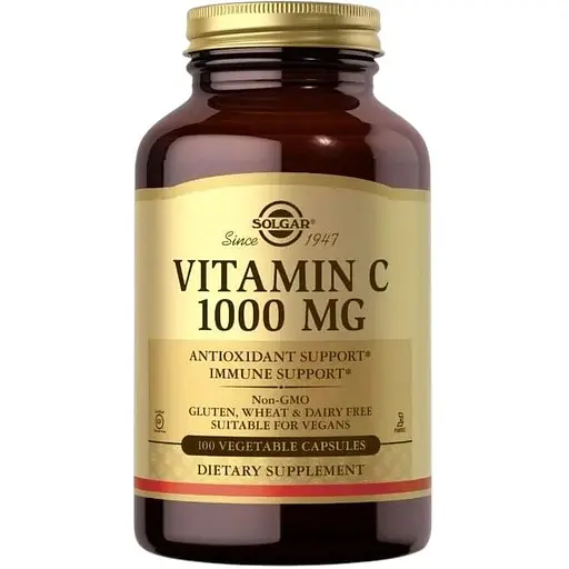 Вітаміни та мінерали Solgar Vitamin C 1000 mg, 100 вегакапсул