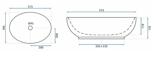 Умивальник Rea Villa Copper накладний REA-U9668, Коричневий - фото 5