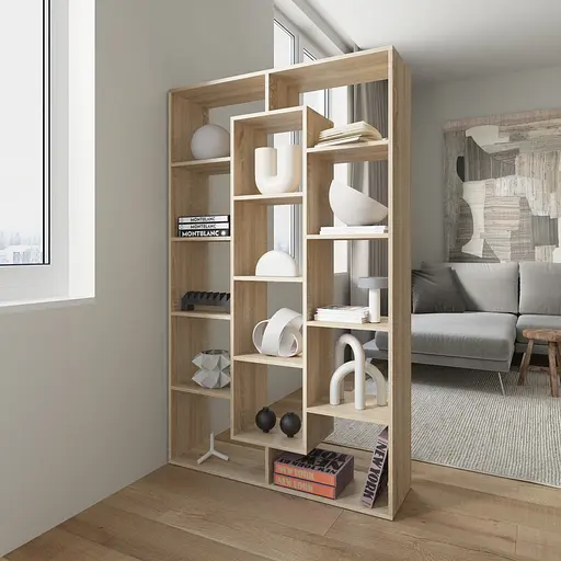 Книжная полка стеллаж Vays M-7 на 14 ячеек ЛДСП 108x29x178 см для дома офиса детской или гостиной - фото 5