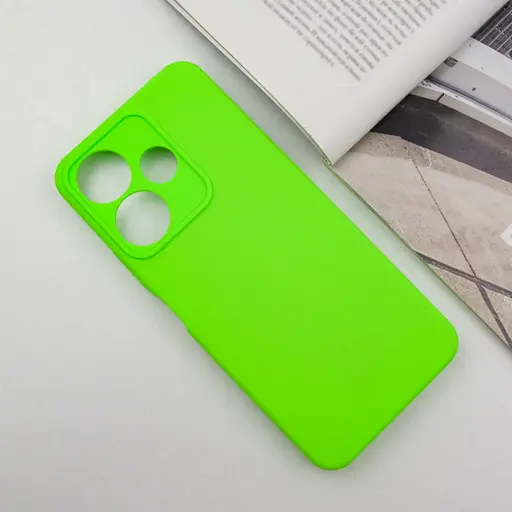 Чохол Lakshmi Silicone Cover Full Camera AA для Xiaomi Redmi 13 4G/Poco M6 4G Салатовий/Neon Green - фото 3