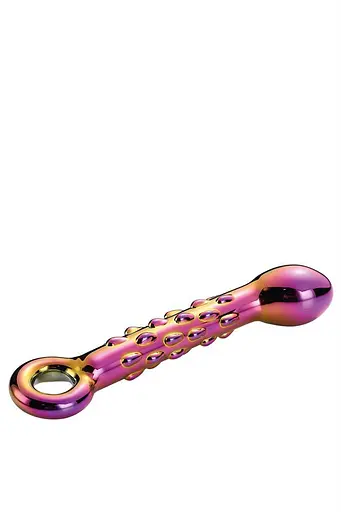 Фаллоимитатор Glamour Glass Ribbed G-Spot 18 см мульти - фото 3