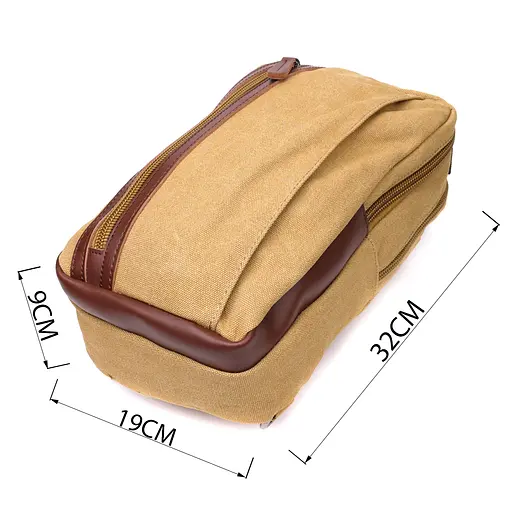 Цікава чоловіча сумка через плече із щільного текстилю Vintage 19х32х9 см sum0028978 - фото 3