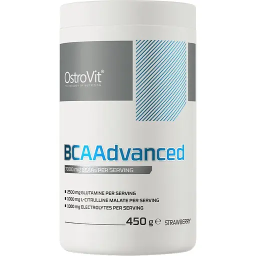 Амінокислота OstroVit BCAAdvanced Полуниця 450 г - фото 1