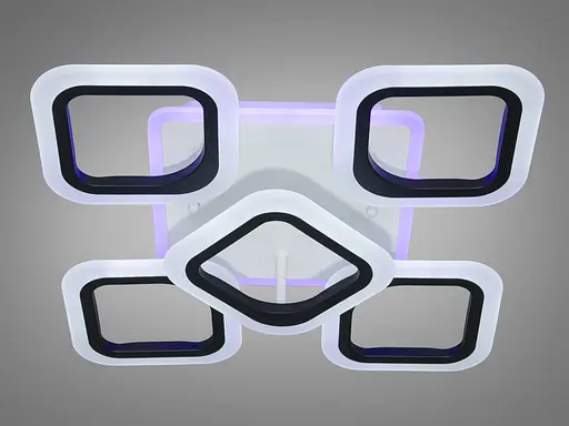 Стельова люстра з пультом, диммером і LED підсвічуванням, 60W - фото 2