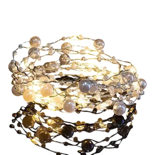 Гирлянда декоративная капля Жемчужина white 20led c пультом