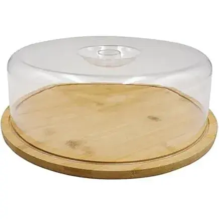 Бокс Eurogold пищевой круглый с бамбуковой крышкой 20х20х9.5см (2489)