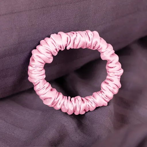 Набір із 2 шовкових резинок для волосся Чумацький Шлях S+L - два режими фіксації рожевий (1241-02) - фото 5