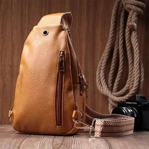 Женская сумка Vintage через плечо с отверстием для наушников из экокожи 17х27х6.5 см sum0026979 - фото 10