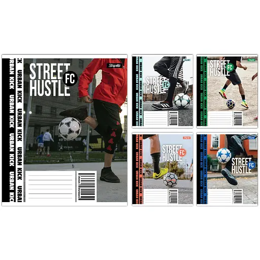 Набір зошитів 1 Вересня Street Hustle А5 18 аркушів у лінію 25 шт. (768212) - фото 1