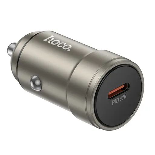 Автомобільний зарядний пристрій Hoco Z57 PD30W USB-C сірий - фото 2