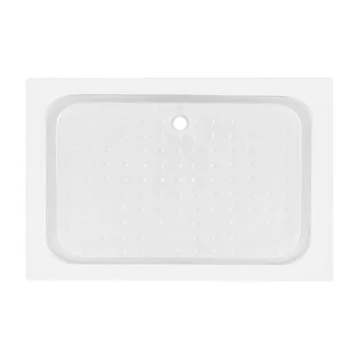 Душевой поддон Kapielka ST120x80x14 низкий прямоугольный диаметр слива 52 мм Lidz Белый - фото 1