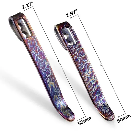 Клипсы карманные титановые 2 штуки Civivi без винтов T002A - фото 3