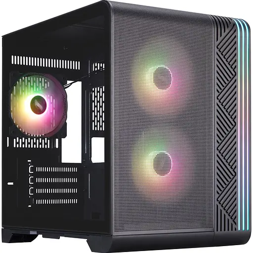 Корпус 1stPlayer VT5-BK-3F7 Black [155741] - фото 1