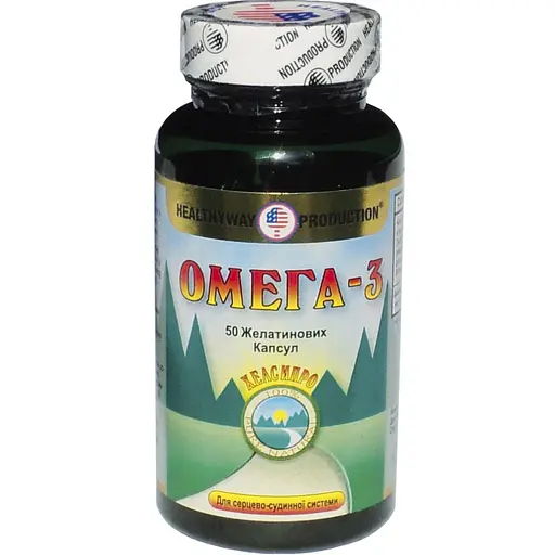 Дієтична добавка Healthyway Production Омега-3, 50 капсул - фото 1