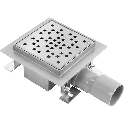 Трап для душу Rea Dots 12x12 nickiel brushed REA-G6202 - фото 1