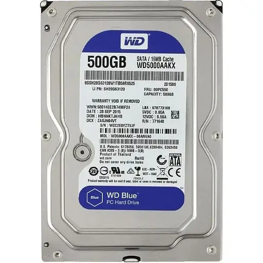 Жесткий диск 3.5 WD 500Gb WD5000AAKX Б/У - фото 1