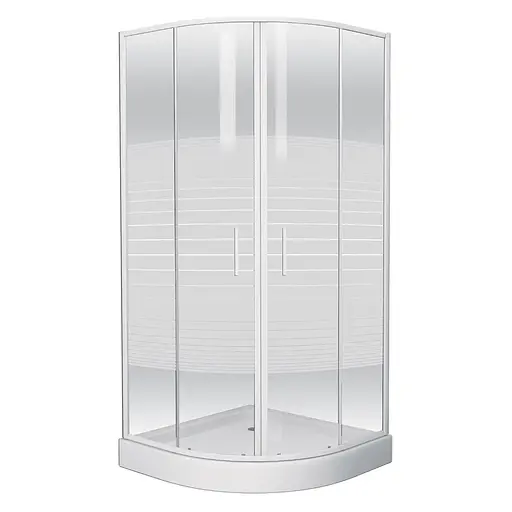 Душова кабіна Eger Tisza 90x90 скло Frizek 599-021-A, другий, білий - фото 4