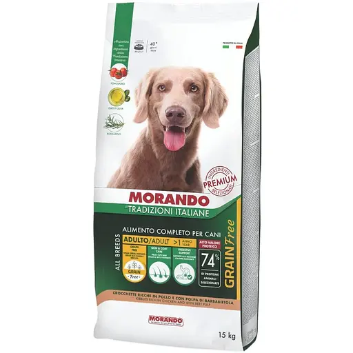 Сухий корм для собак Morando Tradizioni Grain Free з куркою та буряком 15 кг - фото 1