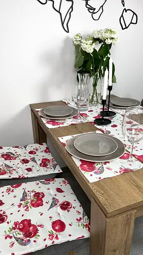 Комплект Дорожка водоотталкивающая Гранатовый принт 280х40 см 4 шт. - фото 6