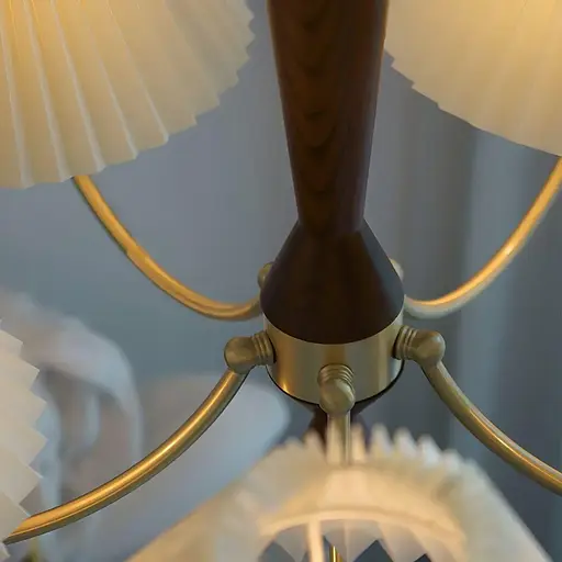 Люстра світлодіодна стельова 6912 Патриція (Золотистий) 3 плафони - фото 5