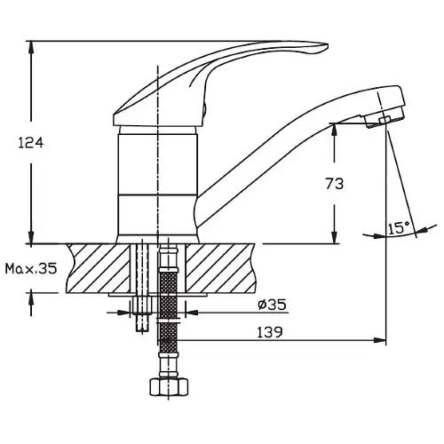 Змішувач для кухні Haiba MARS 004 HB0254 - фото 2