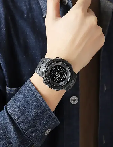 Спортивний наручний годинник Skmei 2070 (Сірий камуфляж з чорним циферблатом) - фото 5