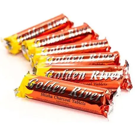 Вугілля Golden River для кальяну дерев'яна таблетка 35мм 10шт (10529) - фото 3