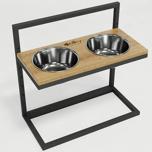 Hollky Flex L — регульовані миски на підставці для великих собак (2 × 1.8 л) - фото 7