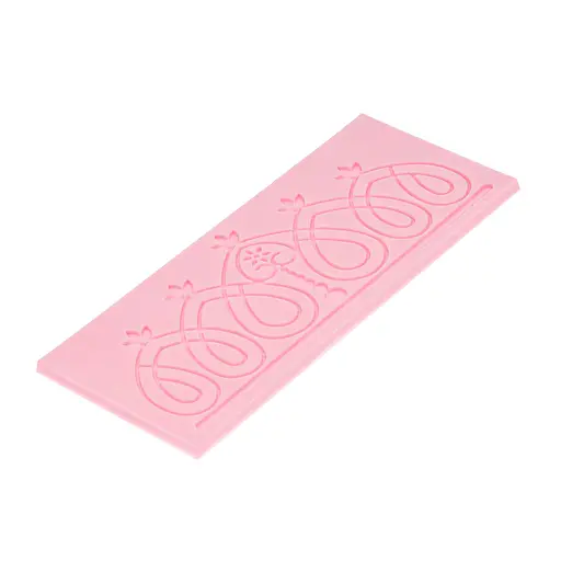 Силіконовий кондитерський килимок для гнучкого айсингу і мастики 16.7х7 см, Kitchen Master Рожевий 86713 - фото 1