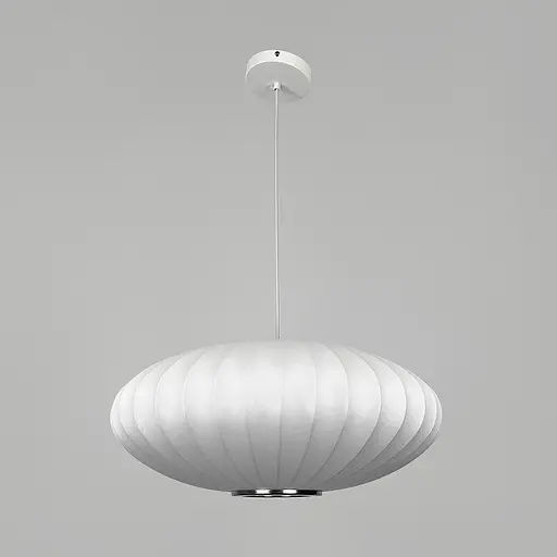 Дизайнерский светильник с полимерным овальным абажуром Ø50x24 см Line F AK03-500 x 240 Белый - фото 2