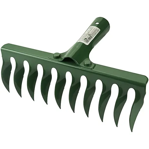 Грабли садовые крученые Grad 10 зубьев 265×82мм закрепительная крепь (5051905) - фото 1
