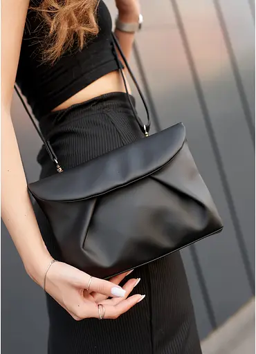 Сумка женская Sambag Rose черная 20 х 24 х 7 см (94200001) - фото 2