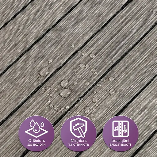 Покриття вінілове самоклеюче Wall Sticke 3D рейки 600х600х2.8 мм SW-00003245 - фото 2