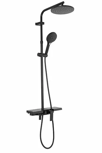 Душовя система Rea Santos з виливом black REA-P8803, Чорний матовий - фото 7