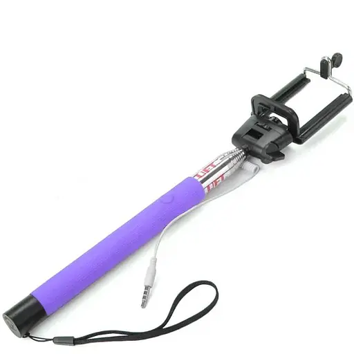 Монопод для селфі Smart селфі стик зі шнуром SS1 Purple - фото 1