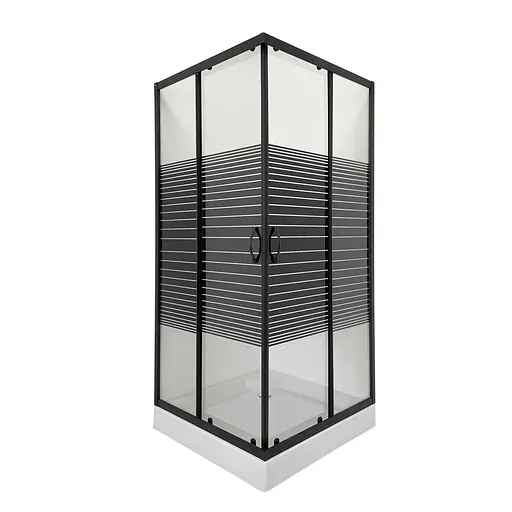 Душевая кабина Bravo Ner 90B. Line 000020452, черный матовый, интимато - фото 1