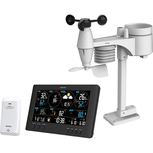 Умная метеостанция Sencor SWS 12500 WIFI черная [134772] - фото 3