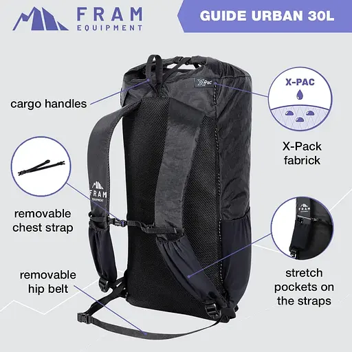 Рюкзак Fram Guide Urban 30 L Black (1044-id_6981) - фото 3