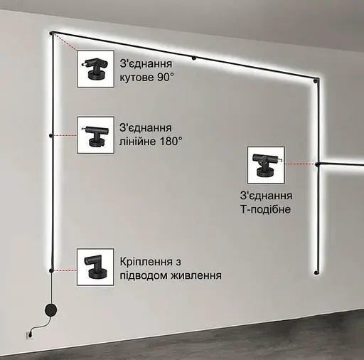 Соединение Т-образное левое KLOODI CUBELINE CON T 12 - фото 2