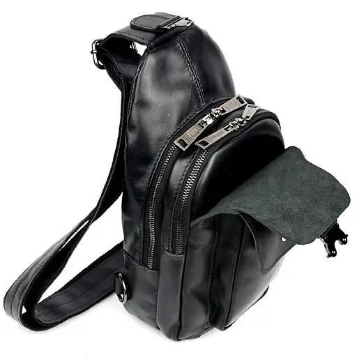 Модный рюкзак слинг на одну шлейку черный TARWA 17х7х33.5 см sum0028449 - фото 5