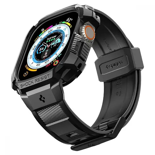 Чохол та ремінець Spigen Rugged Armor Pro Band для Apple Watch Ultra 49 мм Black (ACS05460) - фото 5