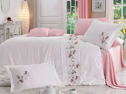 Комплект постельного белья Anetta с вышивкой Dantela Vita Евро pbe0041997