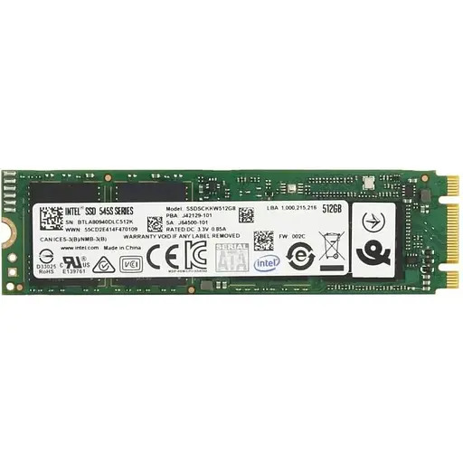 Накопитель SSD Intel M.2 2280 512GB (SSDSCKKF512G8) Б/У - фото 1