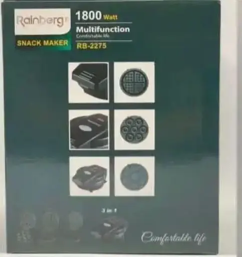 Мультимейкер Rainberg RB-2275 3в1 с формами для пончиков вафель и печенья 1800 Вт - фото 9