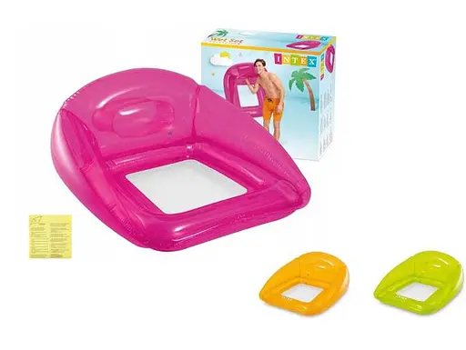 Прозоре надувне крісло Intex, 104x102 см (В асортименті) - фото 2