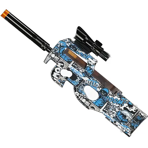 Автомат на гідрогелевих кульках (орбізах) P90 Tactical Edition Blue Skull