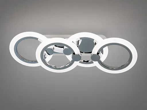 Стельовий світильник Diasha HA8022-2+2HRLED3 хром три LED кільця - фото 3