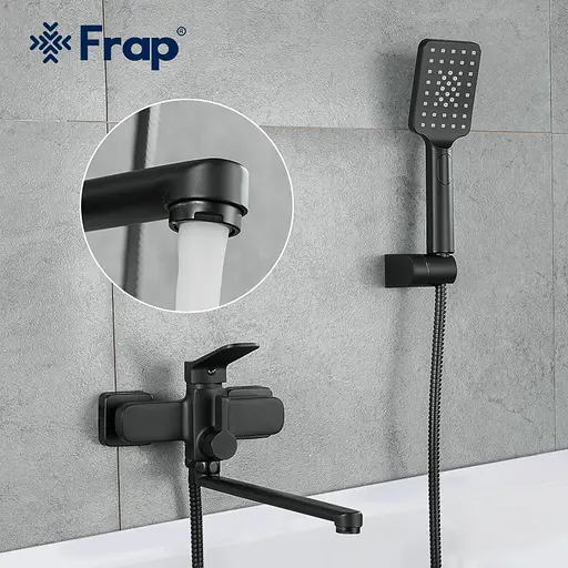 Змішувач для ванни Frap F2262 чорний матовий - фото 3