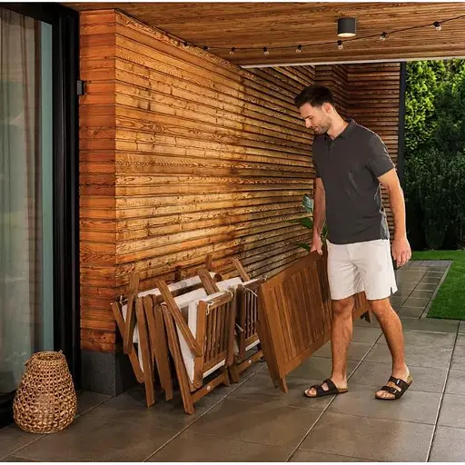 Комплект садових меблів Di Volio Lusiano складаний бежевий - фото 4